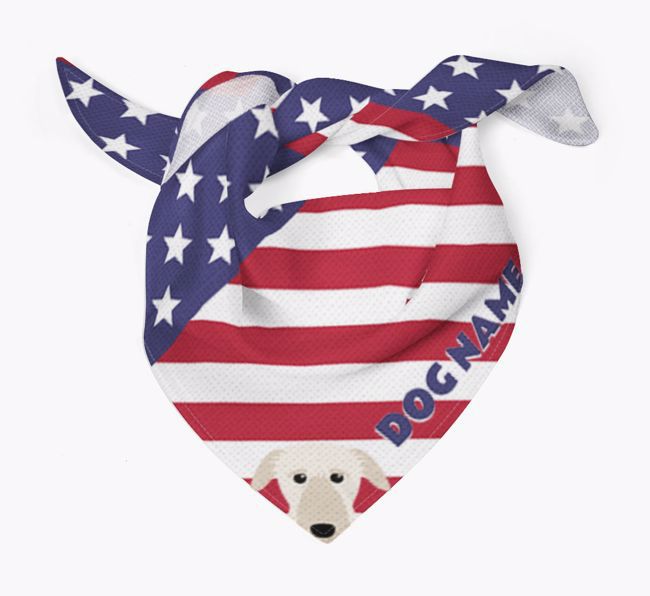 Personalized Stars and Stripes Bandana for your {breedFullName}